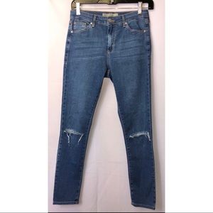 Topshop Moto Leigh Ripped Knee Skinny Jeans